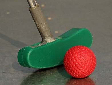 Mini golf putter and ball