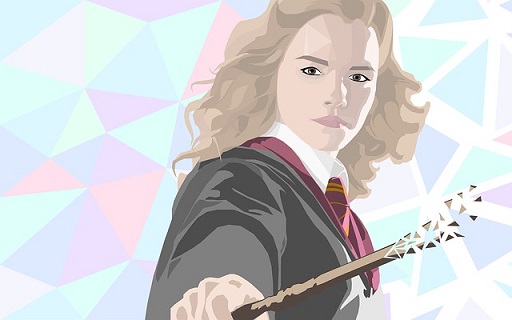 hermione with a wand