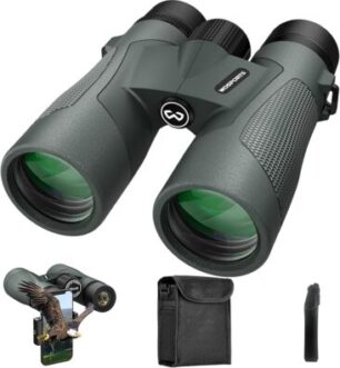 Binoculars as part of a birding kit